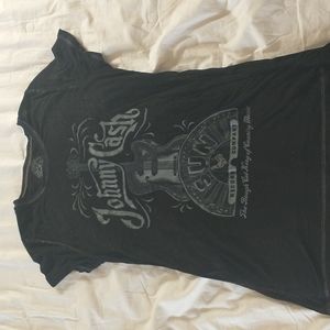 Medium black Johnny Cash sheer tee shirt